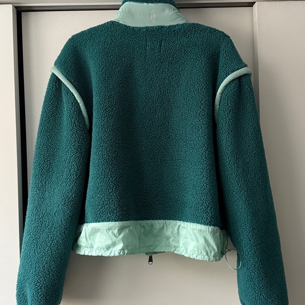Free People Movement Courtside Faux Shearling Jacket in Botanical Combo - Picture 4 of 5